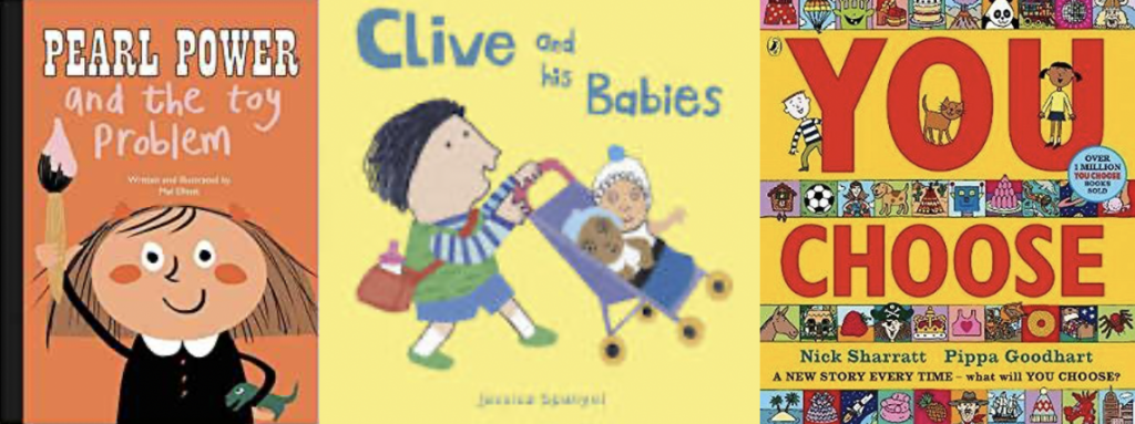 3 book covers, linking to a book list