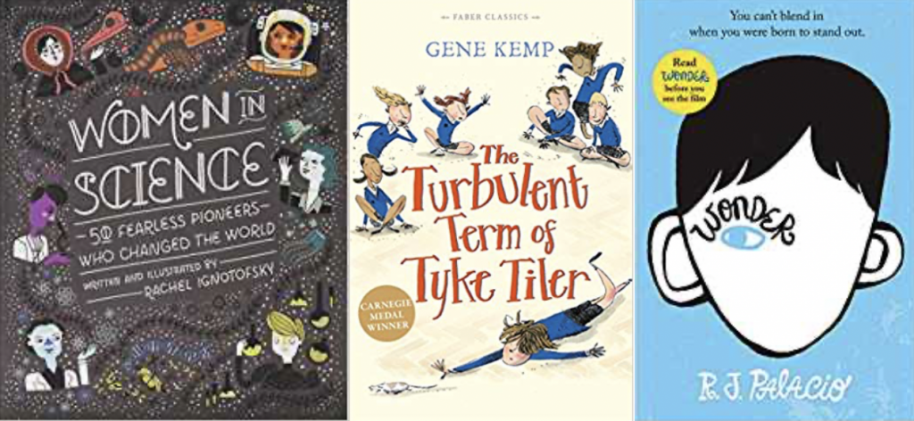 3 book covers, linking to a book list